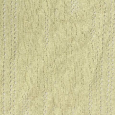 Yellow Eyelet Pointelle Knit, Cotton-Poly