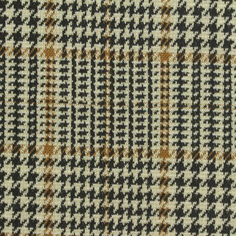 Plaid Polyester Cotton Stretch Knit Fabric