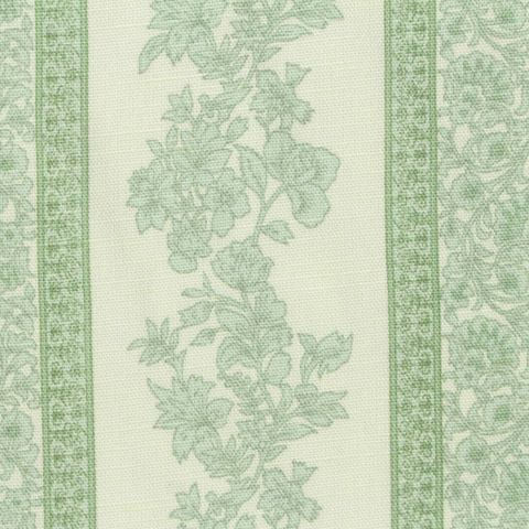 Green Floral Woven, Viscose-Linen