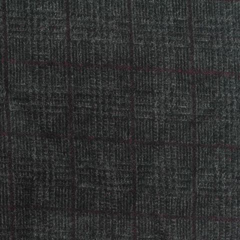 Plaid Polyester Viscose Stretch Knit Fabric