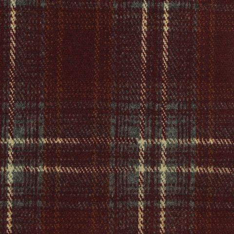 Bold Plaid Polyester Viscose Stretch Interlock Knit Fabric