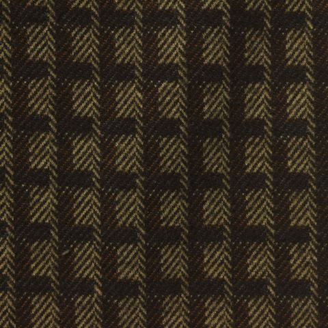 Dark Brown Herringbone Interlock Knit, Polyester