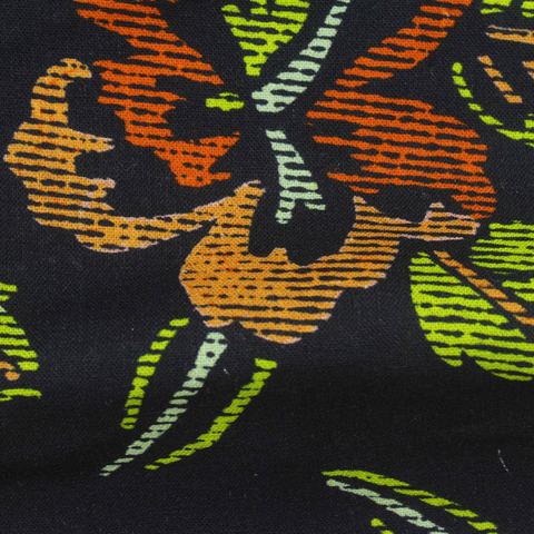 Bold Floral Cotton Linen Blend Woven Fabric