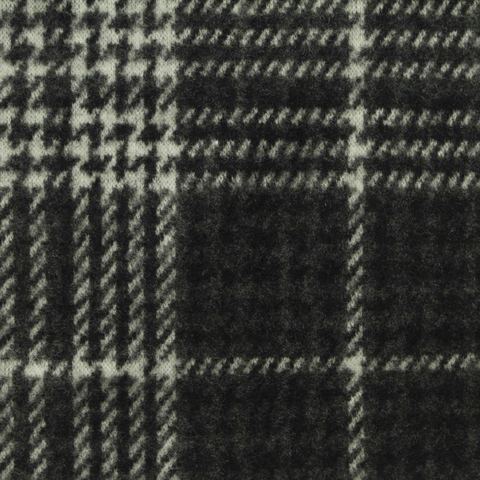 Black Plaid Jacquard, Poly-Viscose