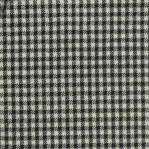 Fine Plaid Polyester Stretch Knit Fabric