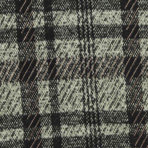 Bold Plaid Polyester Cotton Blend Stretch Knit Fabric