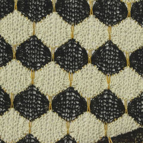 Jacquard Polyester Cotton Metallic Chunky Knit Fabric