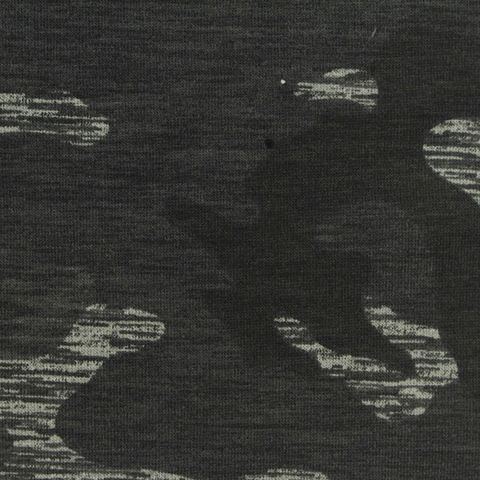 Dark Grey Camo French Terry, Polyester