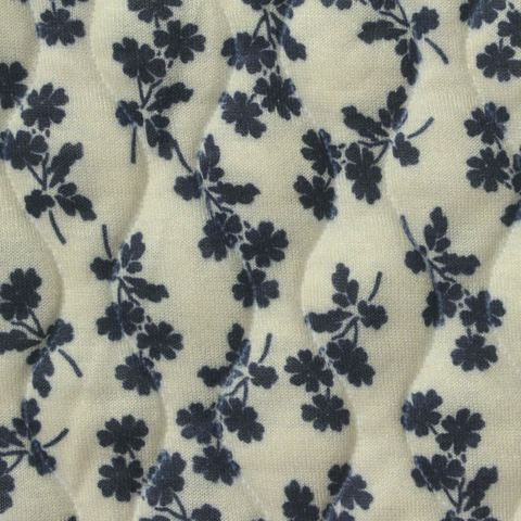 Fine Floral Polyester Stretch Knit Fabric