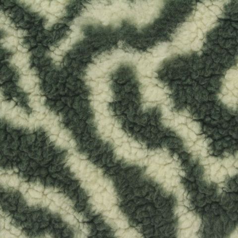 Dark Green Wavy-Animal Print Minky, Polyester