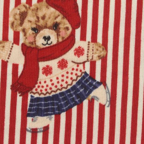 Printed Brushed Polyester Stretch Chunky Knit Fabric