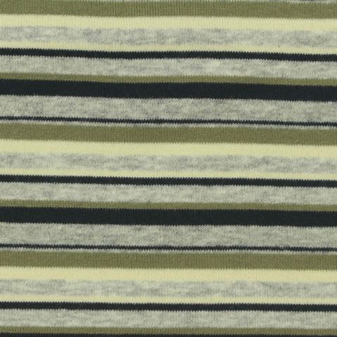 Striped Cotton Stretch Rib Knit Fabric