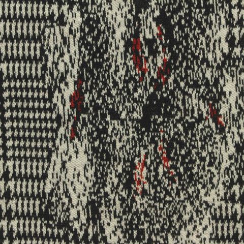 Black Abstract Jacquard, Poly-Viscose, 305 gsm