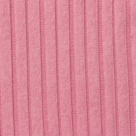 Brushed Polyester Stretch Rib Knit Fabric