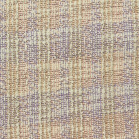 Cream Plaid Bouclé, Cotton-Poly