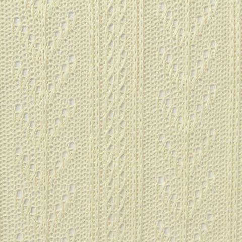 Cream Vertical-Eyelet Pointelle Knit, Polyester