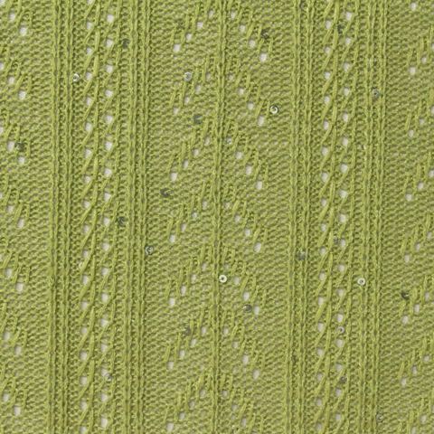 Sequin Polyester Metallic Pointelle Knit Fabric