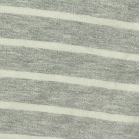 Striped Brushed Polyester Viscose Stretch French Terry Fabric