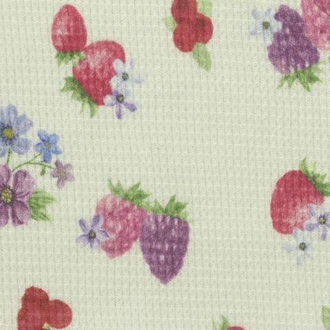 Bold Floral 100% Cotton Waffle Knit Fabric