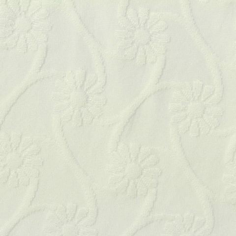 Cream Tone-on-Tone Floral Pointelle Knit, Polyester