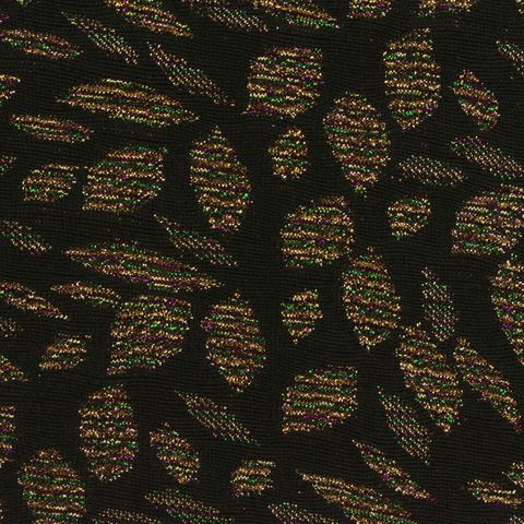 Jacquard Polyester Metallic Stretch Interlock Knit Fabric