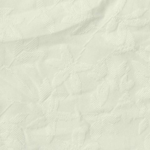 Cream Tone-on-Tone Floral Pointelle Knit, Polyester