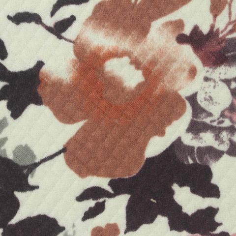 Bold Floral Polyester Stretch Knit Fabric