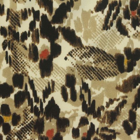 Animal Print Polyester Stretch ITY Knit Fabric