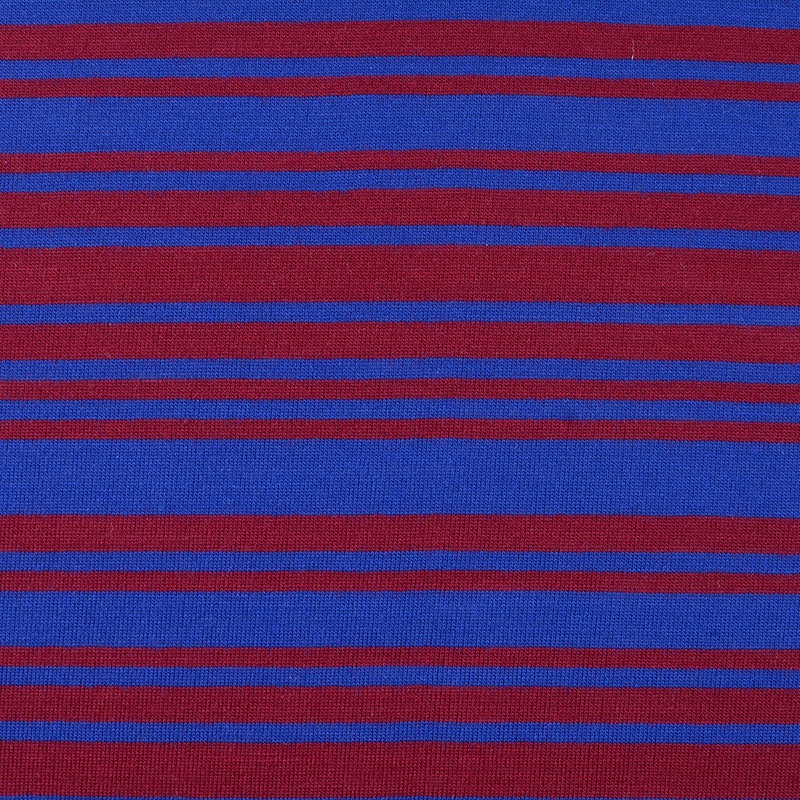 Striped Polyester Viscose Jersey Knit Fabric