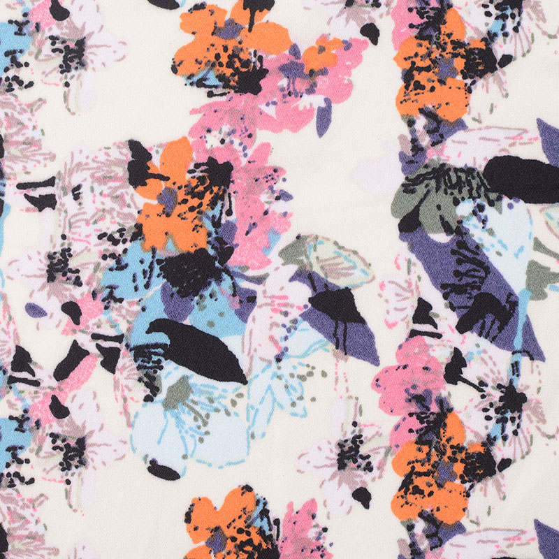 Bold Floral 100% Polyester Woven Fabric