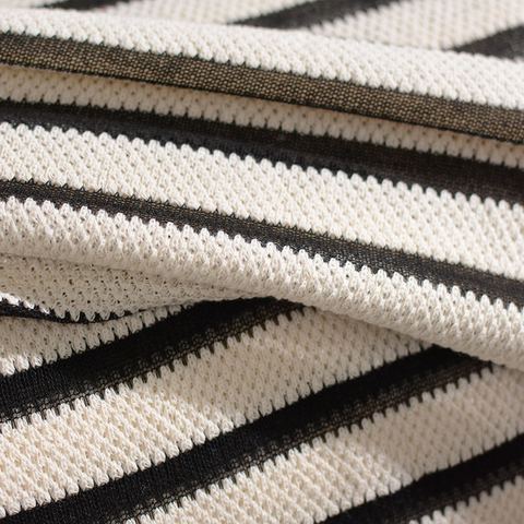 Striped Cotton Polyester Knit Fabric