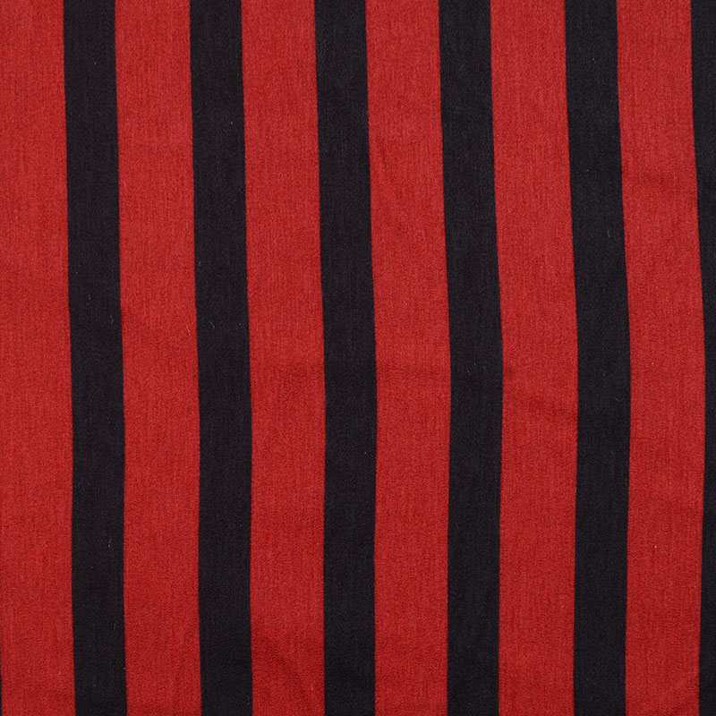 Bold Striped Polyester Stretch Woven Fabric