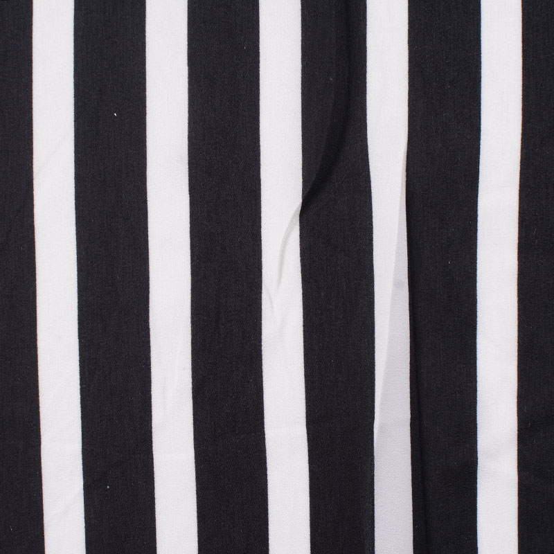 Bold Striped Polyester Stretch Woven Fabric