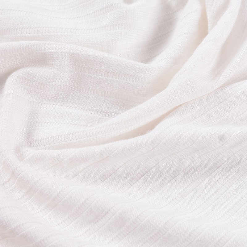 Viscose Polyester Stretch Rib Knit Fabric
