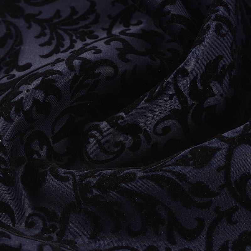 Jacquard Flocked Polyester Stretch Scuba Knit Fabric