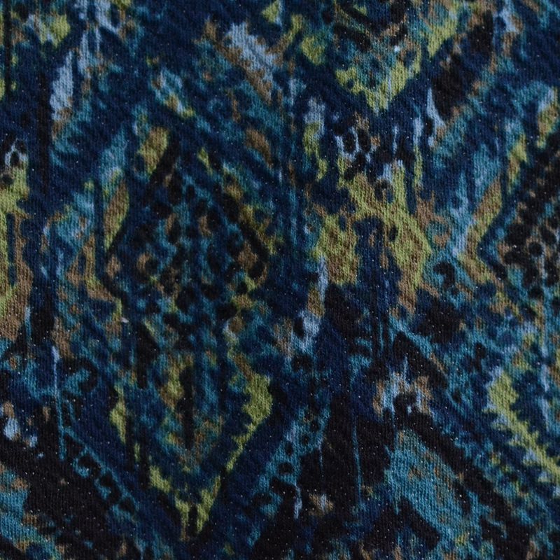 Jacquard Cotton Polyester Stretch Knit Fabric