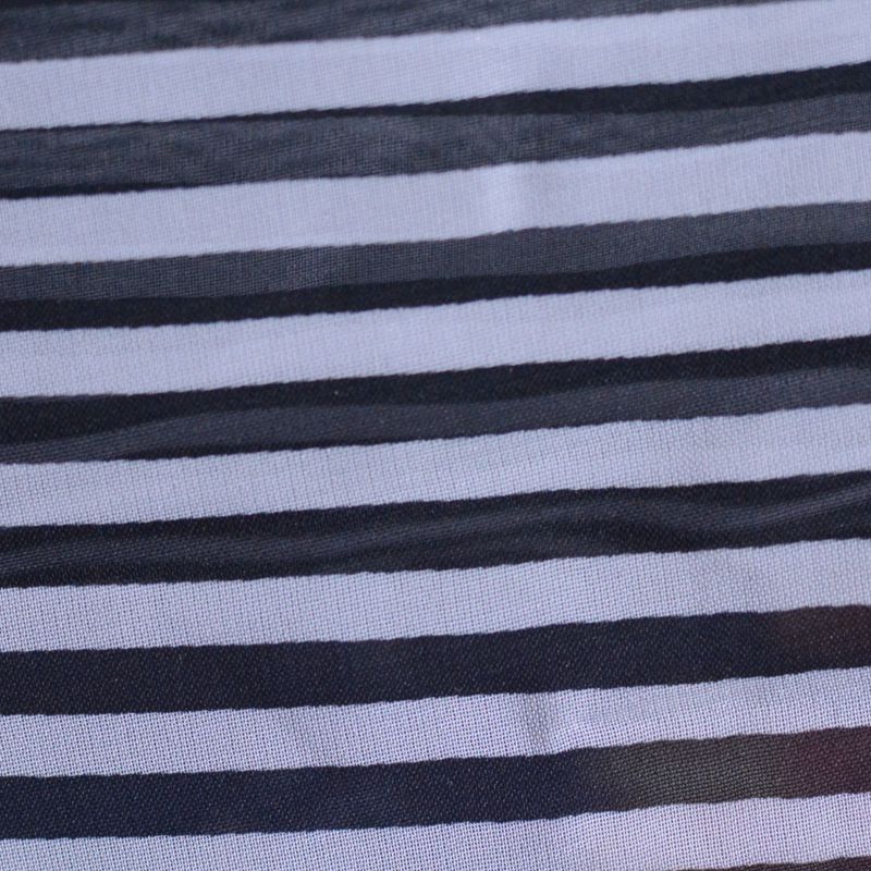 Striped 100% Polyester Chiffon Fabric