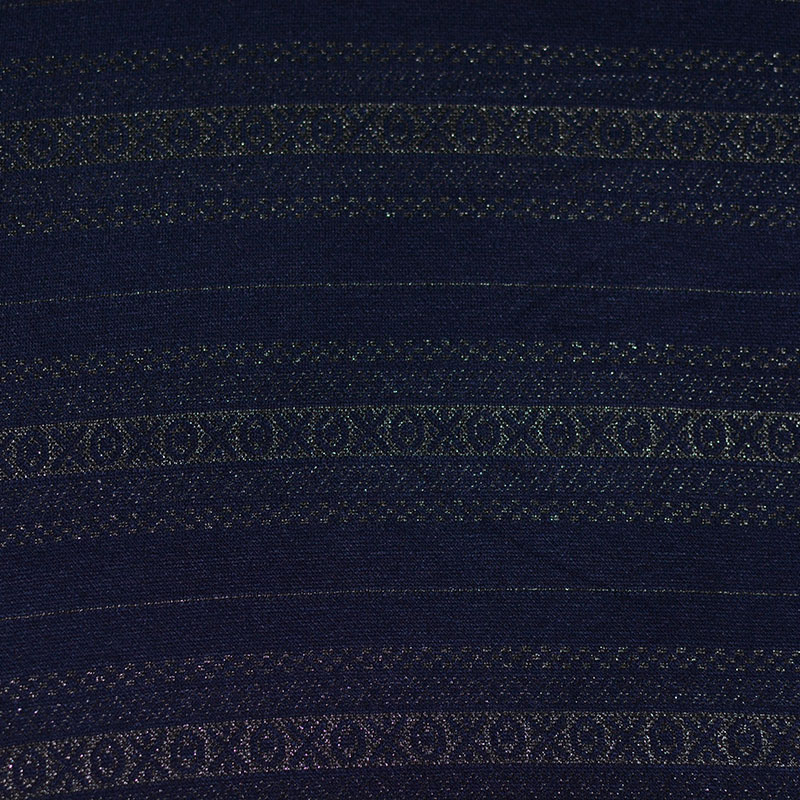 Striped Polyester Viscose Stretch Knit Fabric