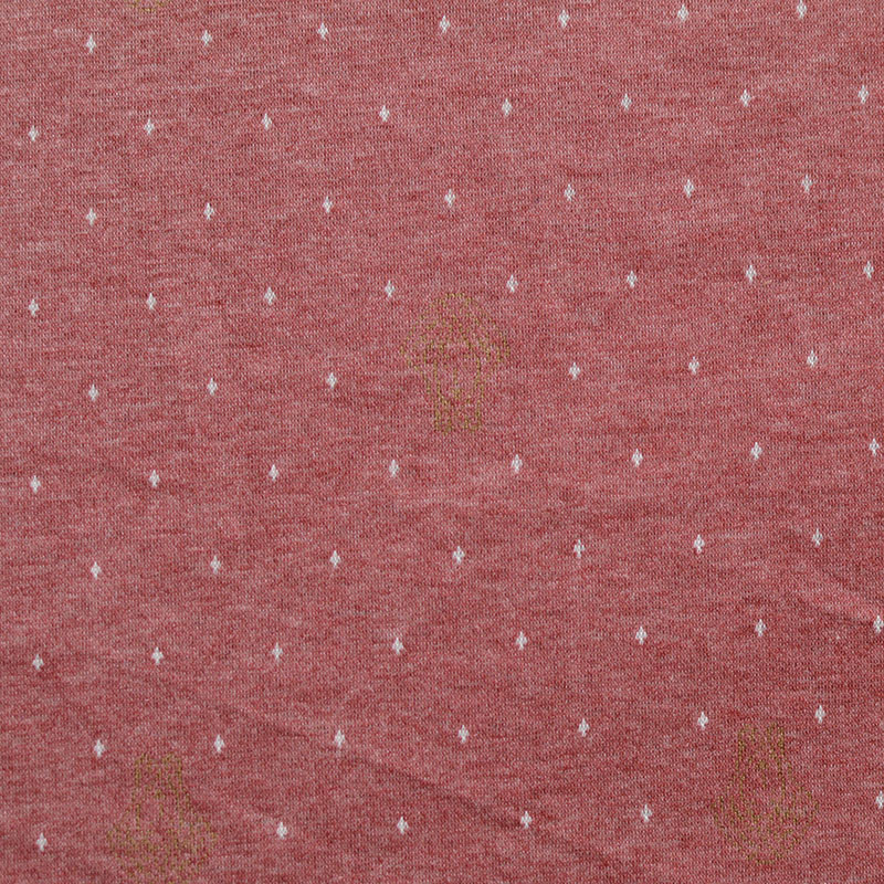 Fine Dotted Polyester Viscose Stretch Knit Fabric