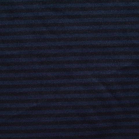 Fine Striped Polyester Viscose Stretch Knit Fabric