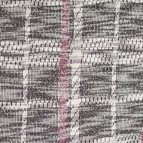 Red Plaid Jacquard, Poly-Cotton