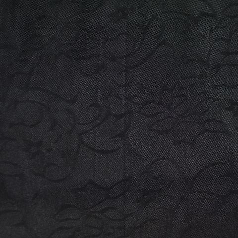 Dark Grey Floral Jacquard, Polyester
