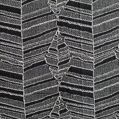 Black Vertical-Band Jacquard, Poly-Cotton