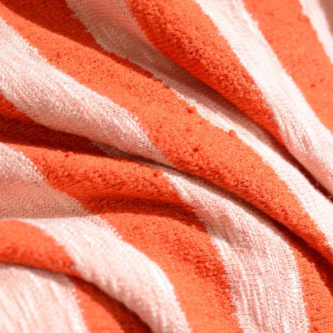 Bold Striped Viscose Polyester Chunky Knit Fabric