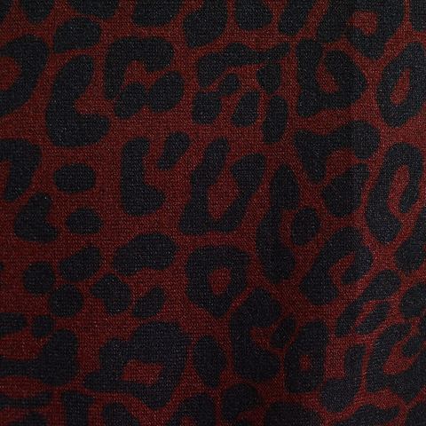 Black Leopard Knit, Polyester, 194 gsm