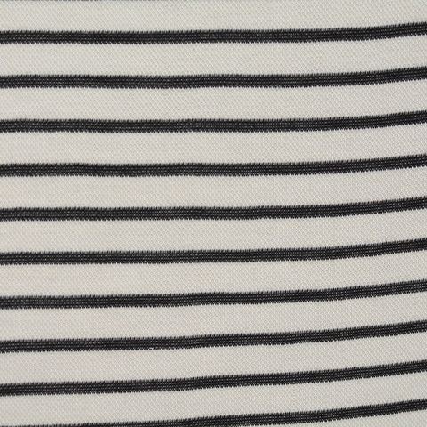 Fine Striped Polyester Cotton Knit Fabric