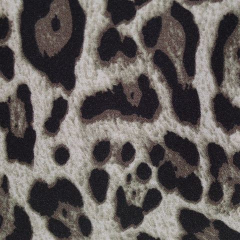 Animal Print Polyester Stretch Linen-Look Fabric