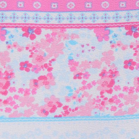 Floral Polyester Stretch Linen-Look Fabric