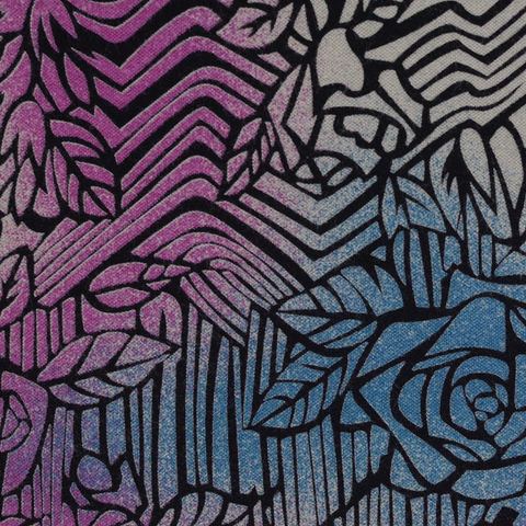 Bold Floral Cotton Polyester Stretch Knit Fabric