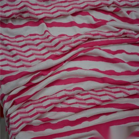 Jacquard Cotton Polyester Stretch Knit Fabric